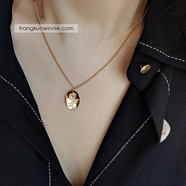  Dây chuyền titan Rose 