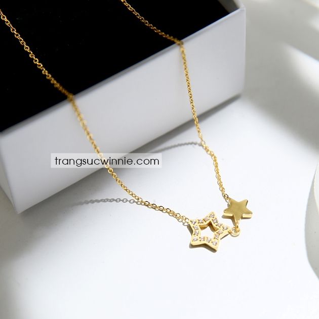  Dây chuyền titan Sao đôi VG 