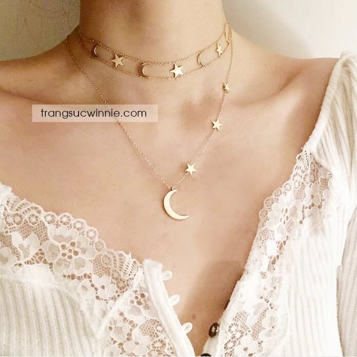  Dây chuyền titan Set Galaxy 