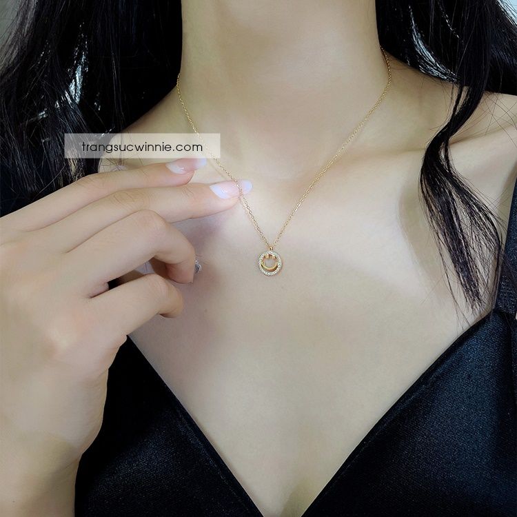  Dây chuyền titan Smile đá VG 