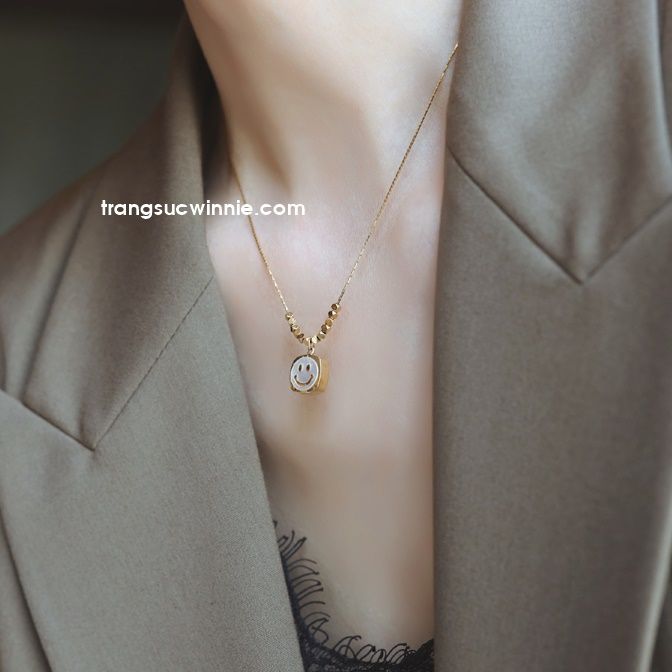  Dây chuyền titan Smile xà cừ 