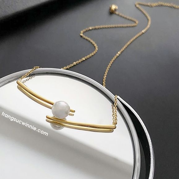  Dây chuyền titan Song ngọc 