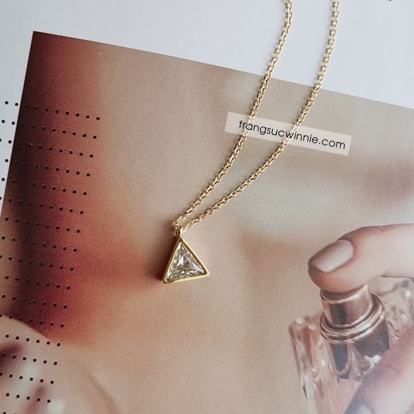  Dây chuyền titan Tam giác đá VG 