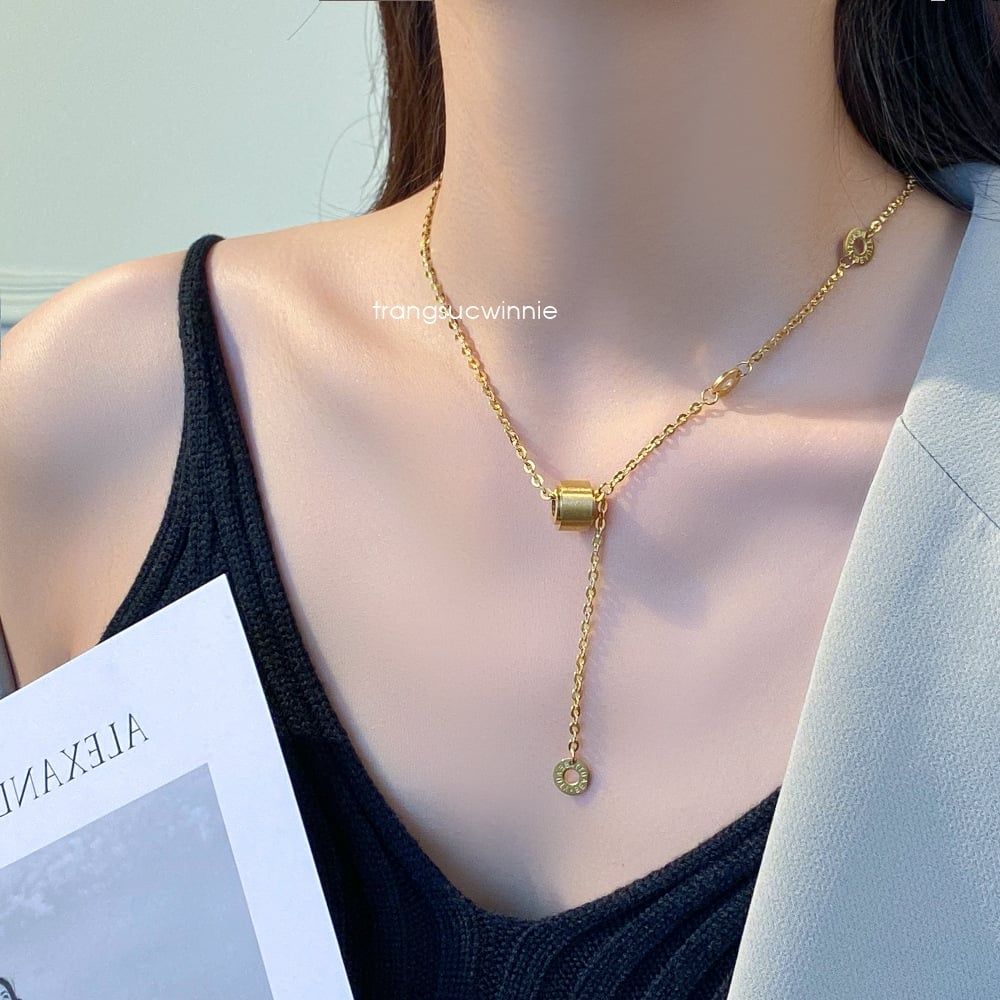  Dây chuyền titan Tassel cube 