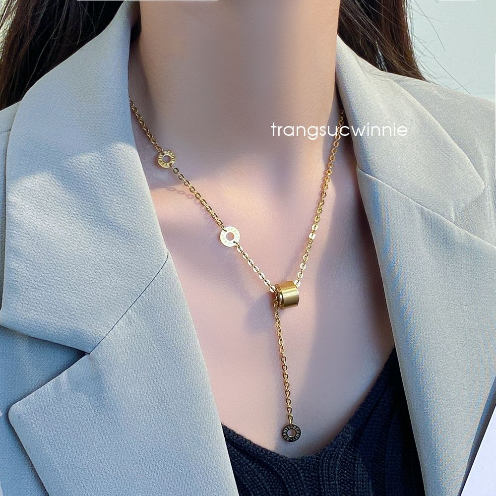  Dây chuyền titan Tassel cube 