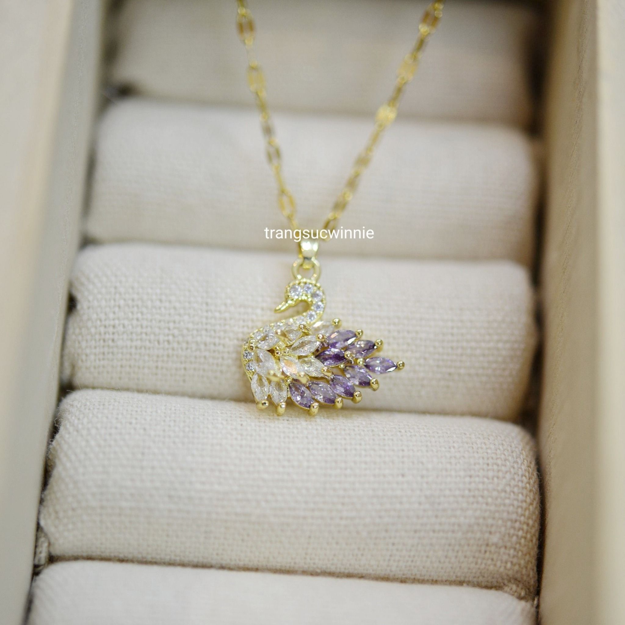  Dây chuyền titan Thiên nga tím 