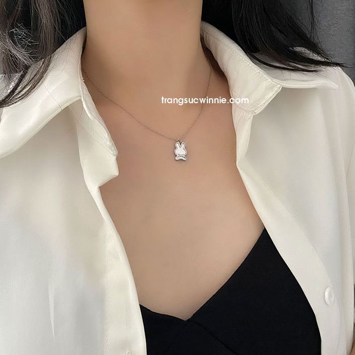  Dây chuyền titan Thỏ xà cừ B 