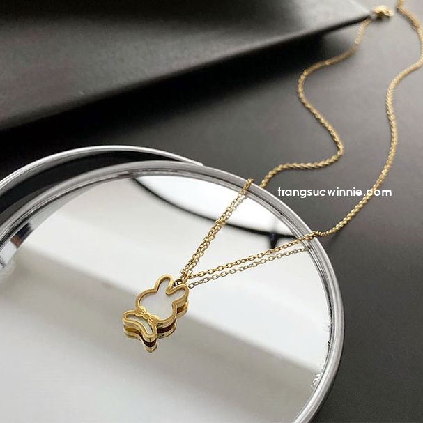  Dây chuyền titan Thỏ xà cừ VG 