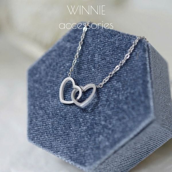  Dây chuyền titan Tim đôi B 