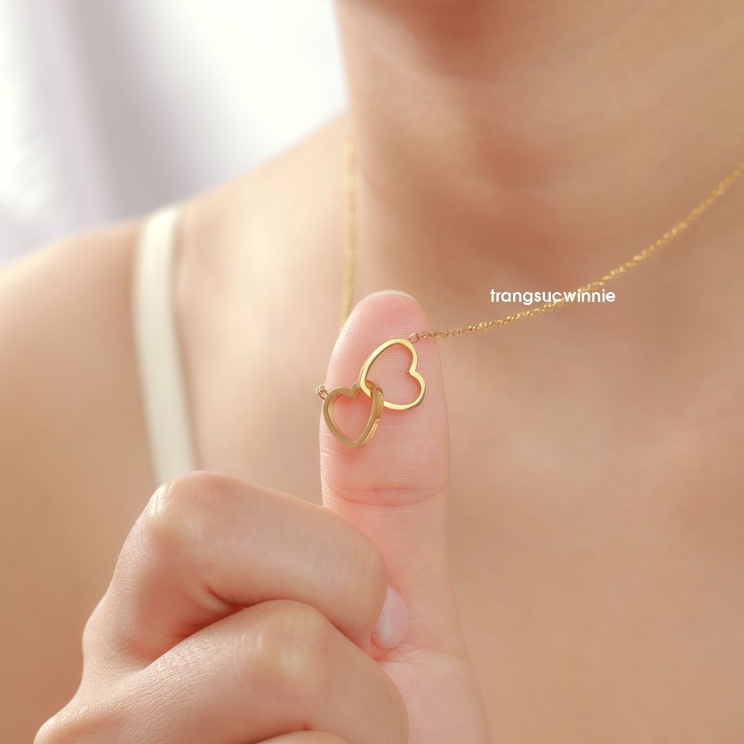  Dây chuyền titan Tim đôi VG 