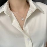  Dây chuyền titan Tim xà cừ vuông B 
