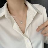  Dây chuyền titan Tim xà cừ vuông B 