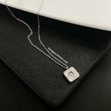  Dây chuyền titan Tim xà cừ vuông B 