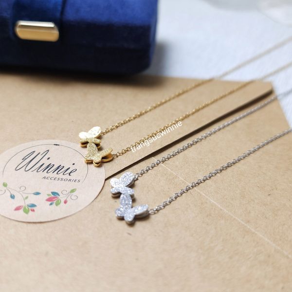  Dây chuyền titan Tiny bướm matte VG 