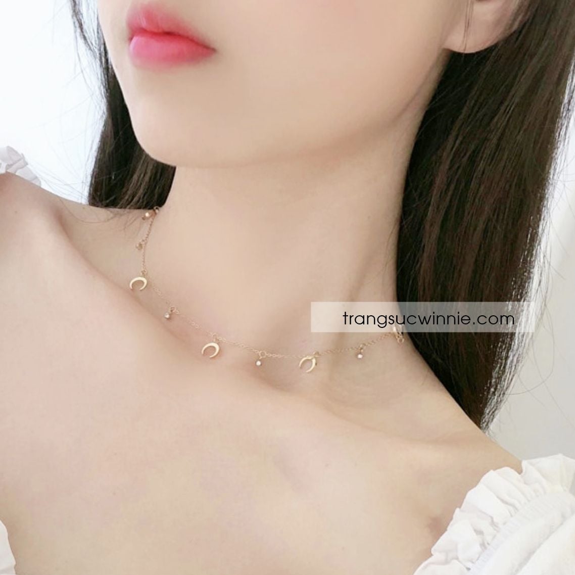  Dây chuyền titan Tiny Cresent 