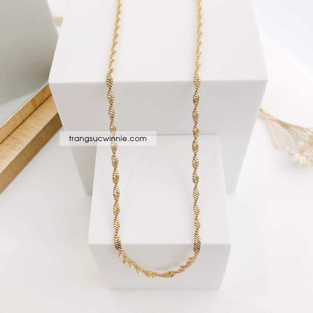  Dây chuyền titan twist gold 