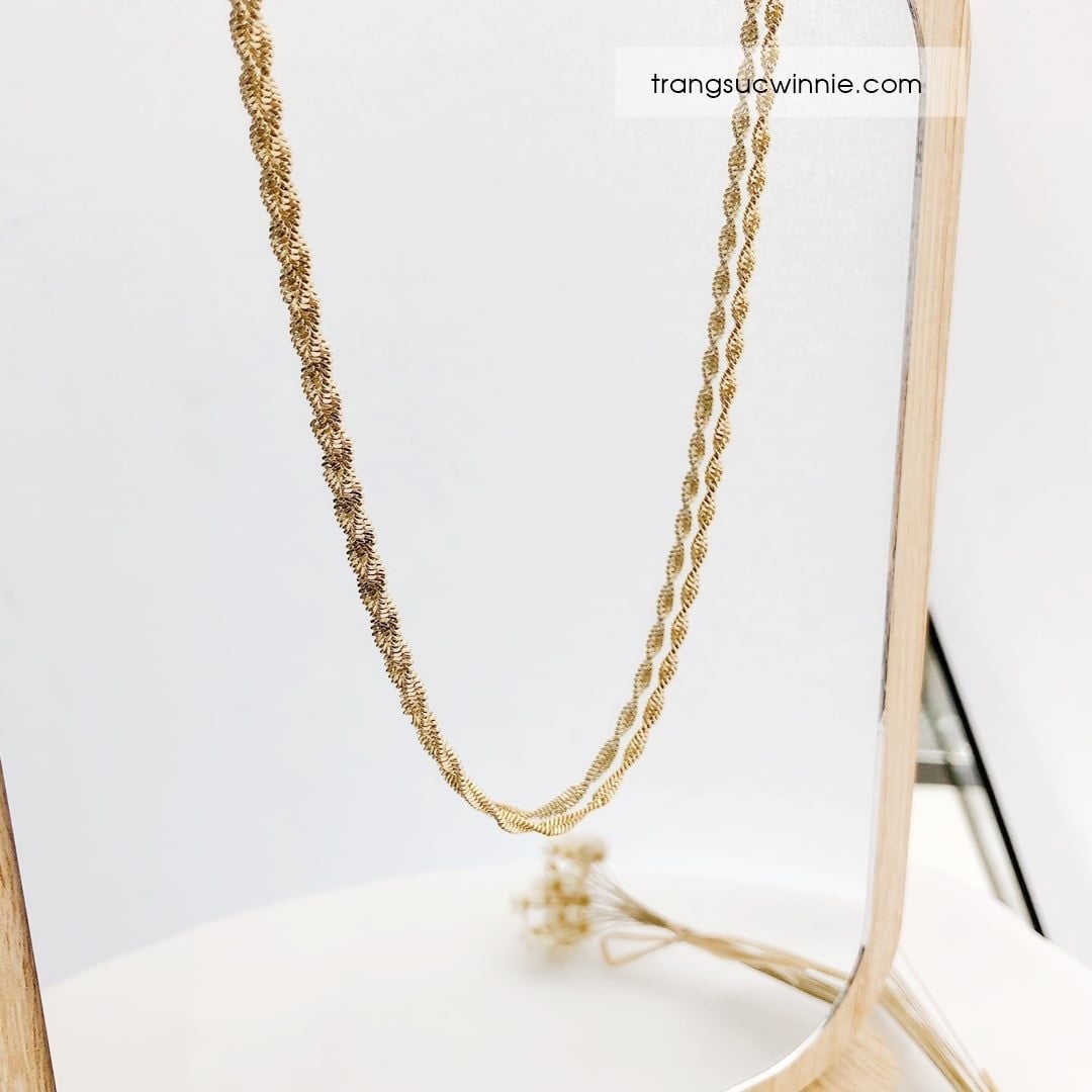  Dây chuyền titan twist gold 