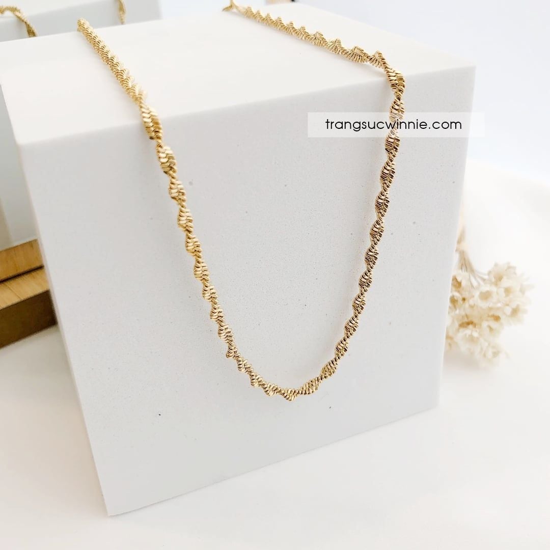  Dây chuyền titan twist gold 