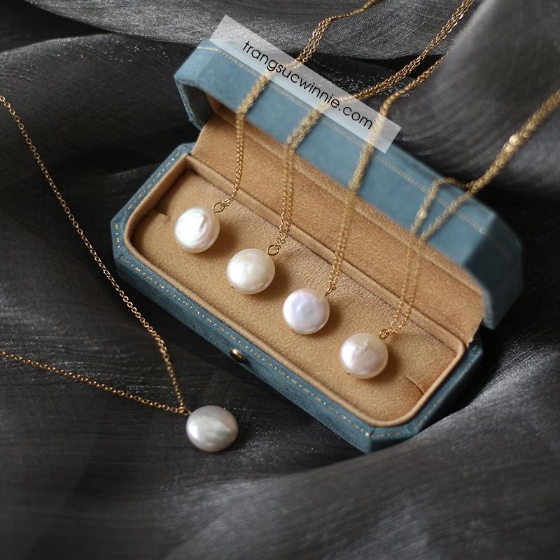  Dây chuyền titan Trân châu 