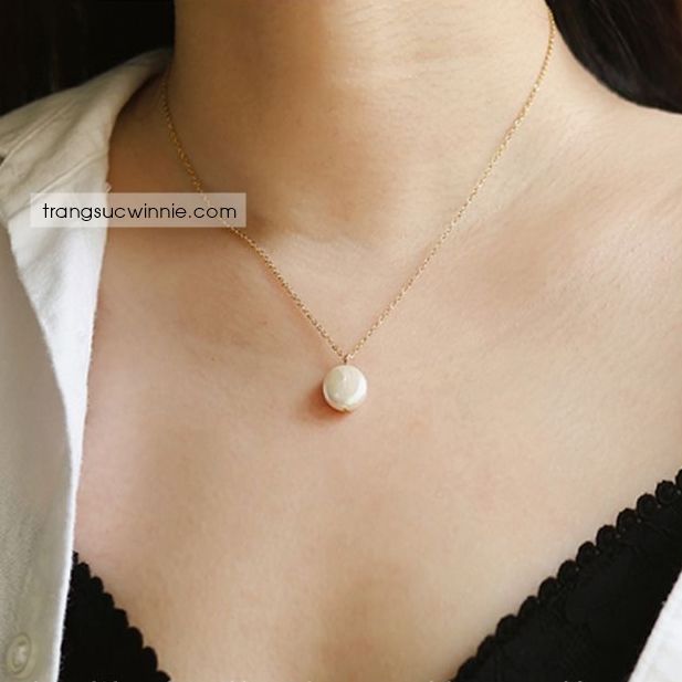  Dây chuyền titan Trân châu 