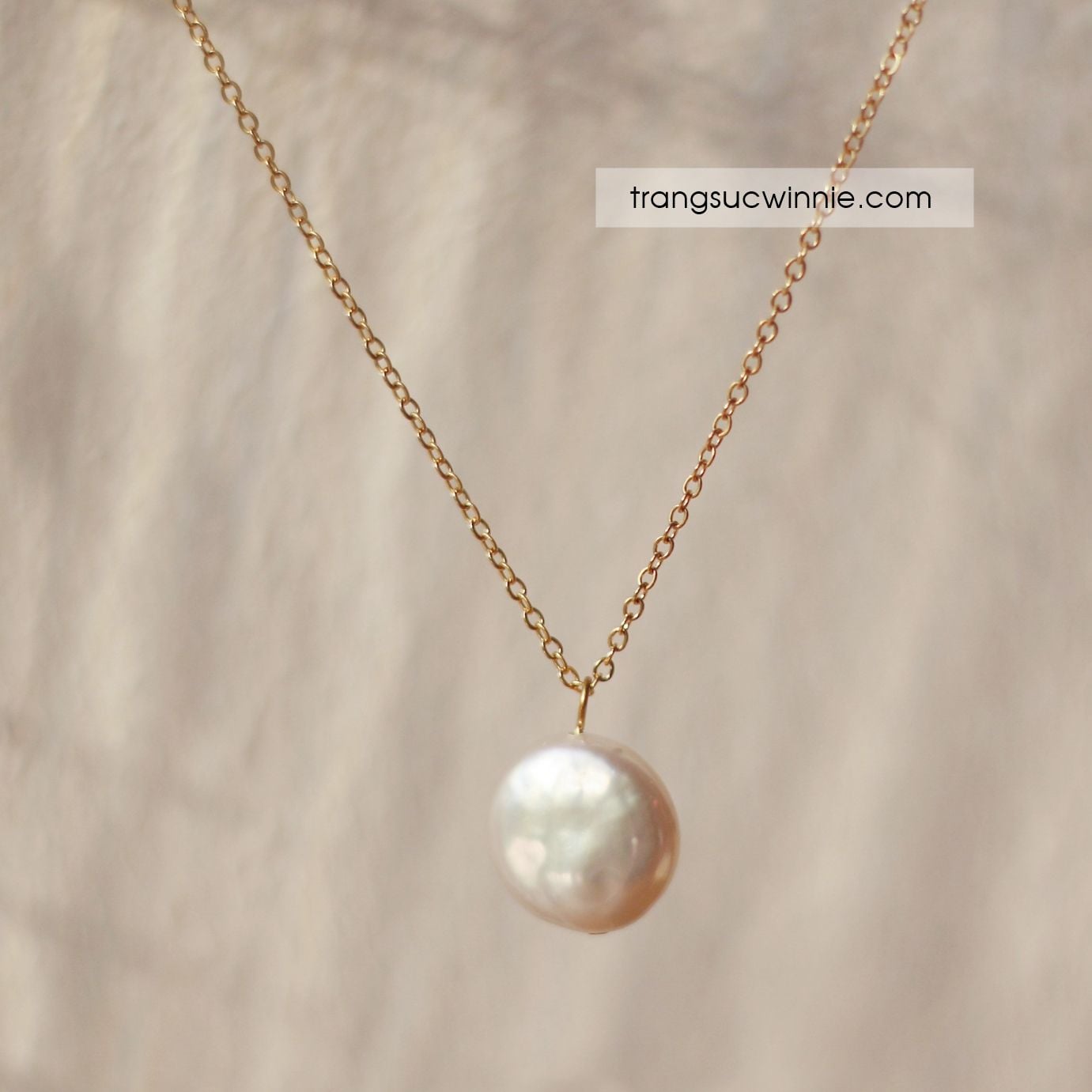  Dây chuyền titan Trân châu 