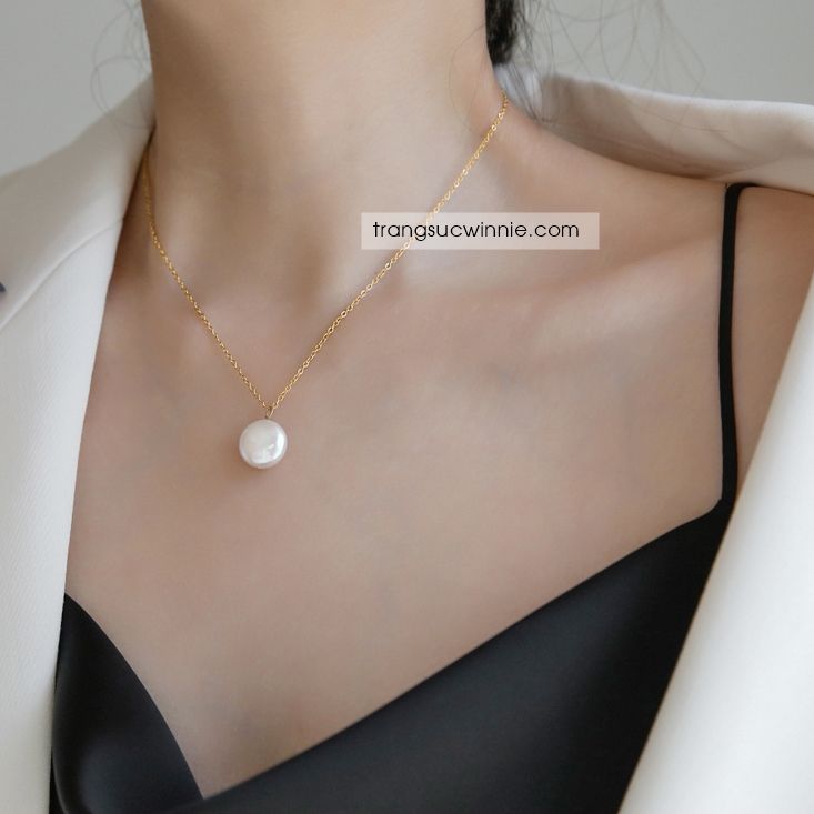  Dây chuyền titan Trân châu 