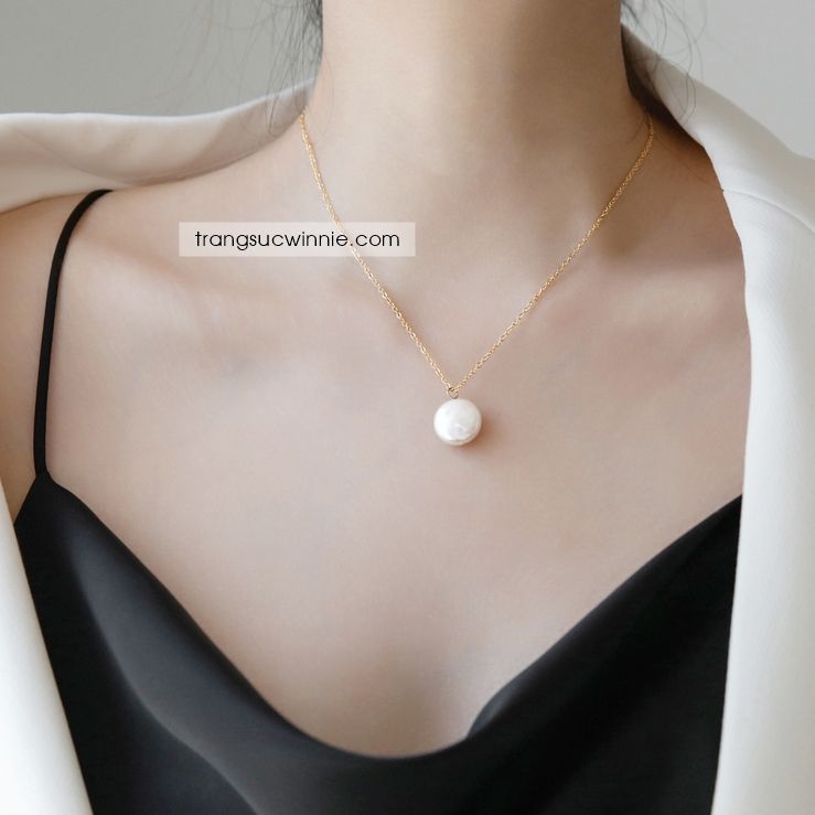  Dây chuyền titan Trân châu 