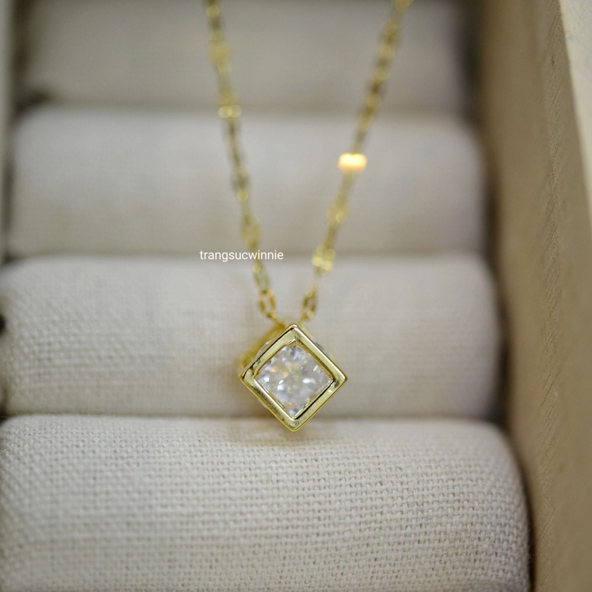  Dây chuyền titan Twist cube 