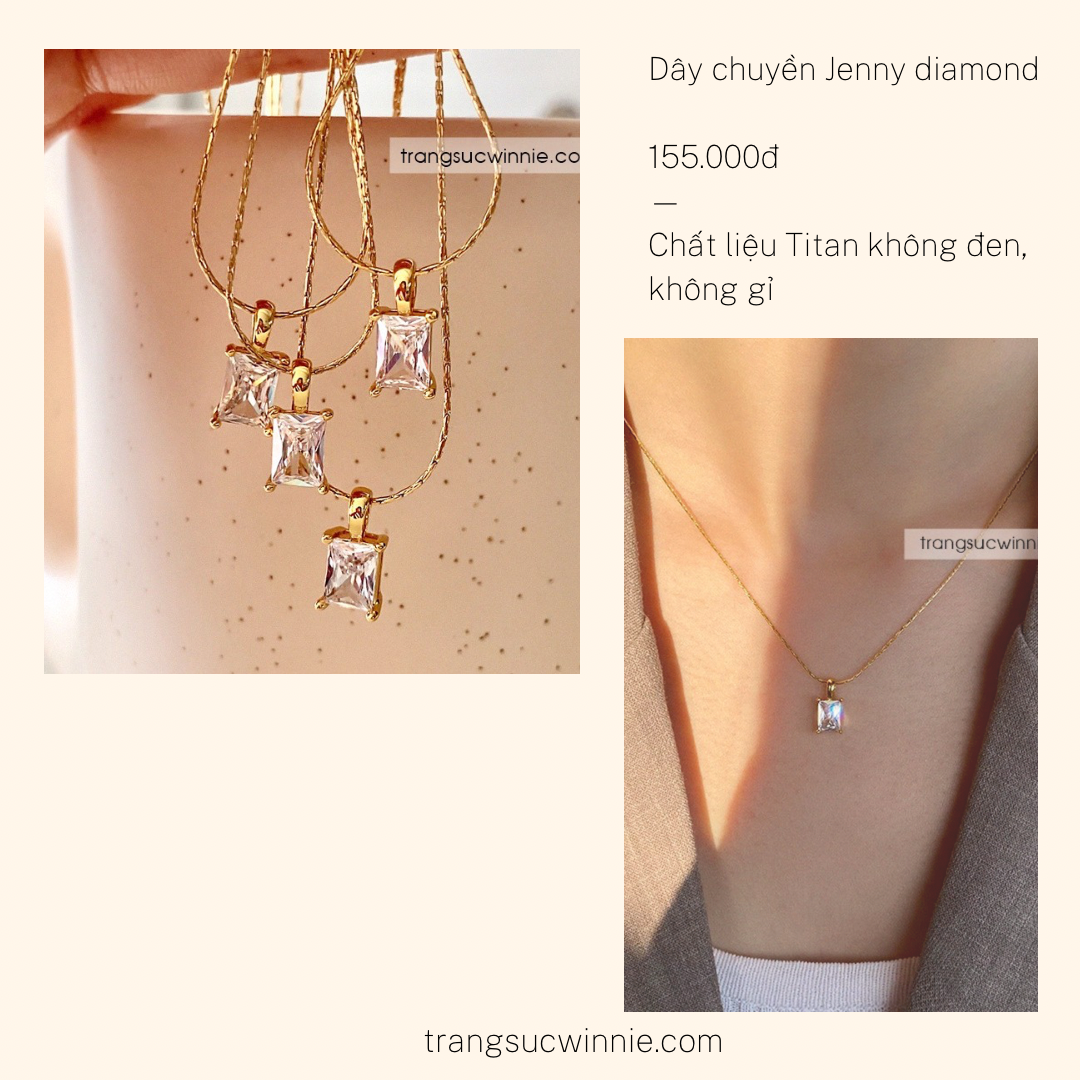  Dây chuyền titan Jenny Diamond 