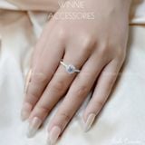  Nhẫn Bạc S925 Halo Crown 