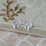  Hoa tai Bạc S925 Diamond Bow 