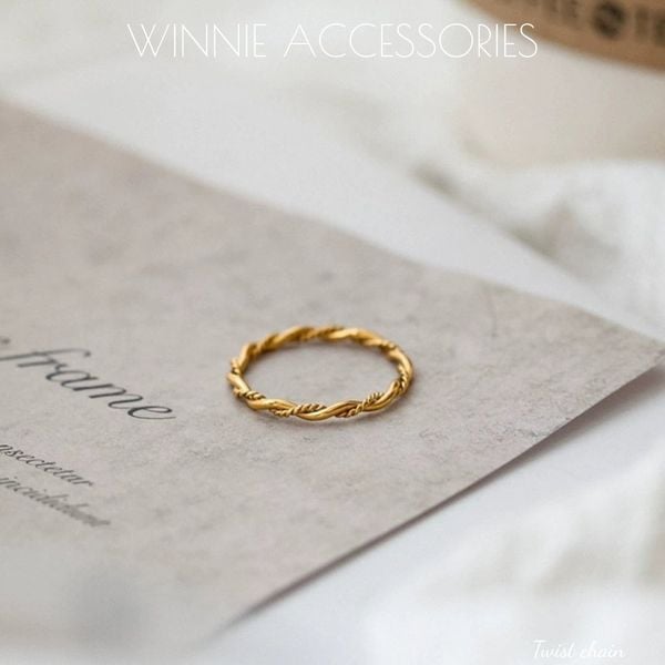  Nhẫn titan Twist Chain 