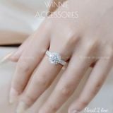  Nhẫn Bạc S925 Floral 2 line 