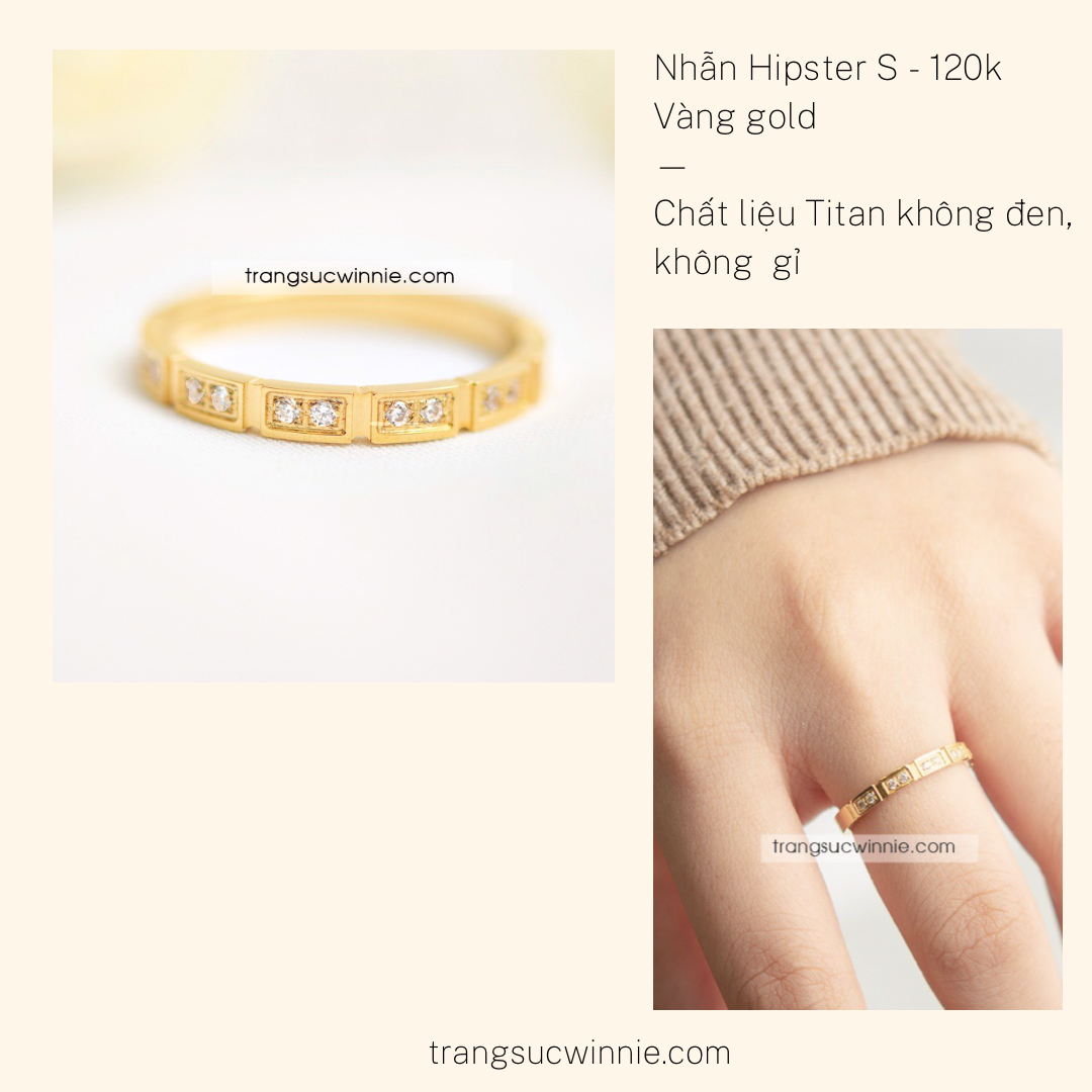  Nhẫn titan Hipster S 