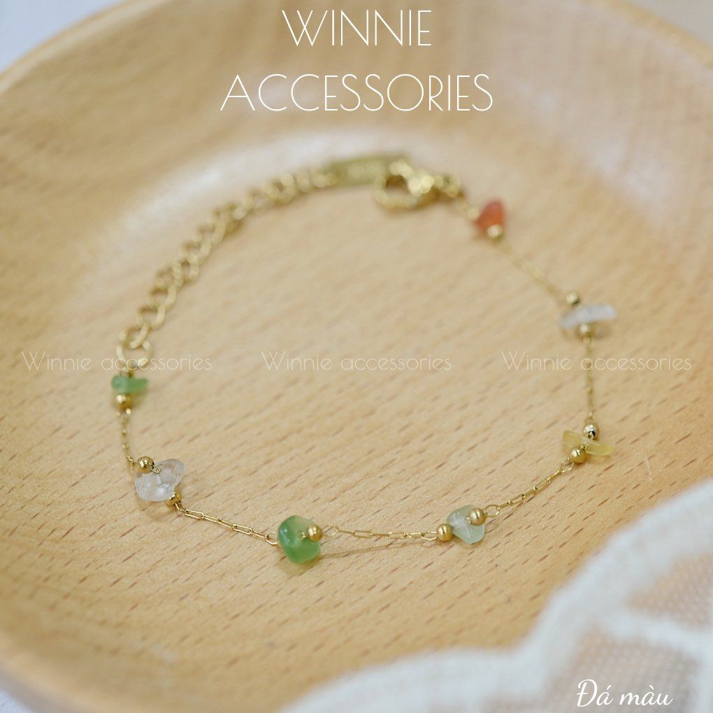  Lắc tay titan đá màu 