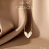  Dây chuyền titan Tim xà cừ 