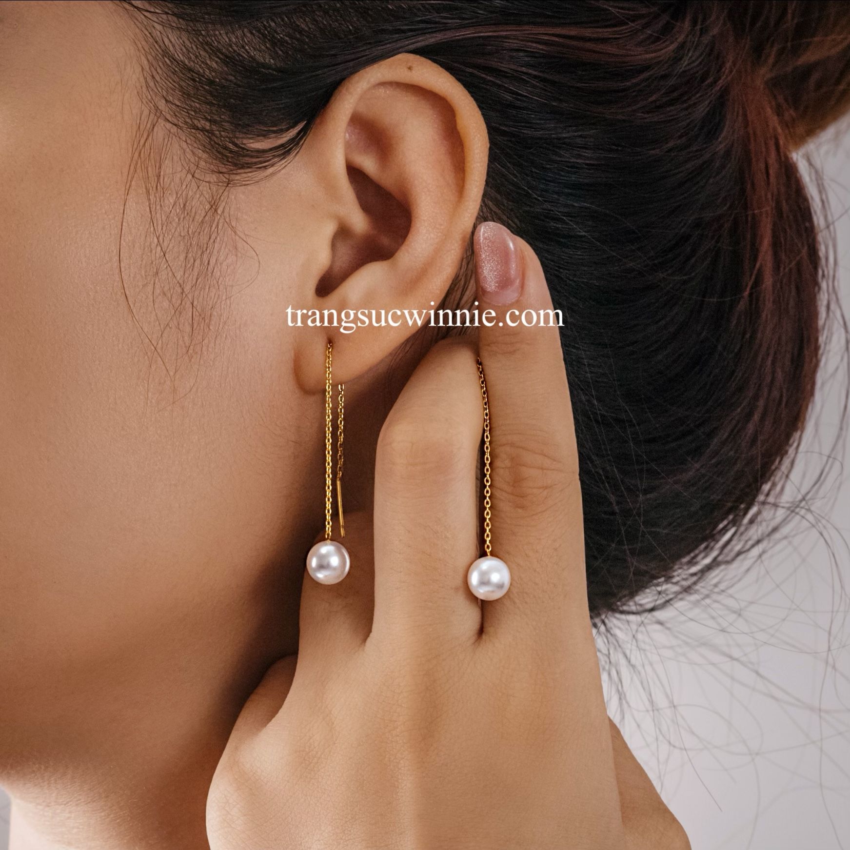  Hoa tai Ngọc trai dây 