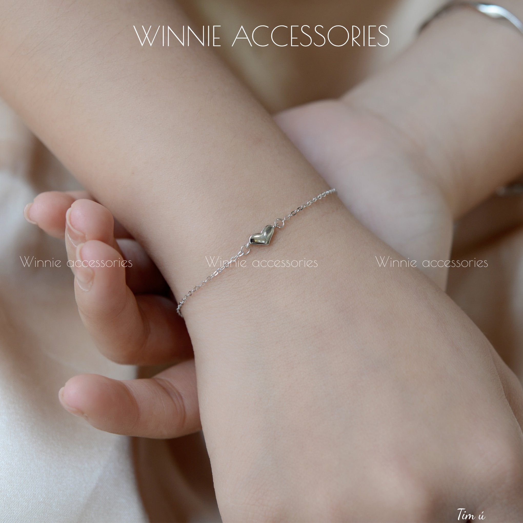  Lắc tay Bạc S925 Tim Ú 