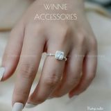  Nhẫn Bạc S925 Vuông Cubic 