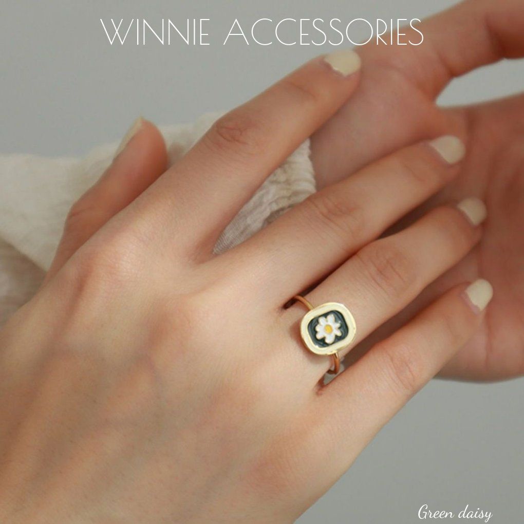  Nhẫn titan Green Daisy 