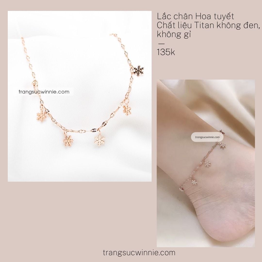  Lắc chân titan Hoa tuyết VH 