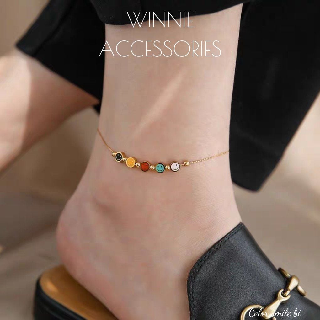  Lắc chân titan Color smile bi 