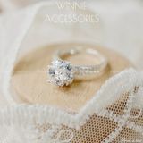  Nhẫn Bạc S925 Floral 2 line 