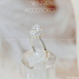  Nhẫn Bạc S925 Halo Blossom 