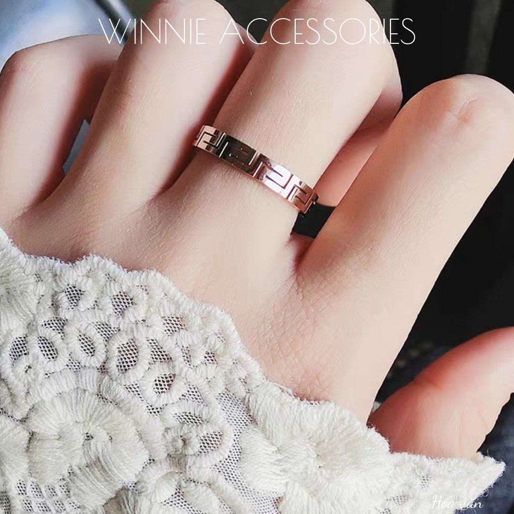  Nhẫn titan hoa văn VH 