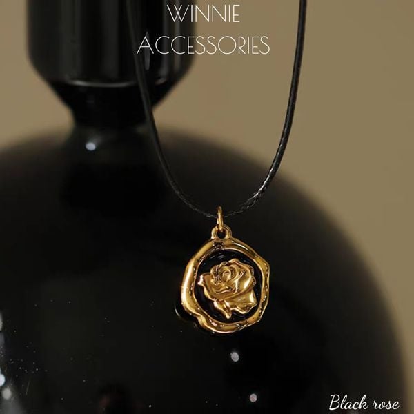  Dây chuyền Titan Black Rose 