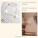  Lắc chân titan Heart peach VG 