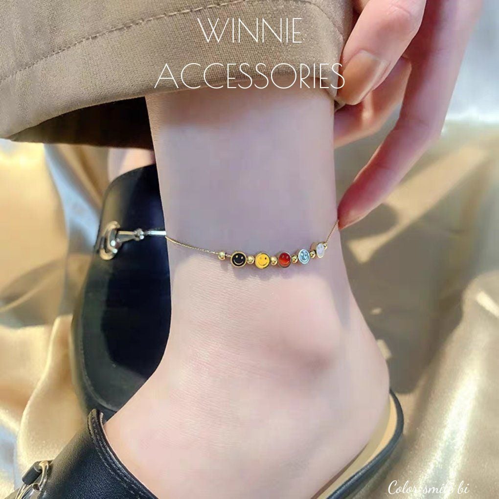  Lắc chân titan Color smile bi 