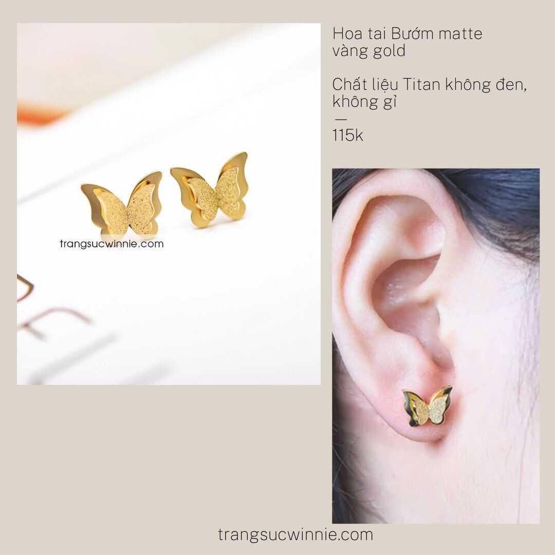  Hoa tai titan Bướm matte VG 