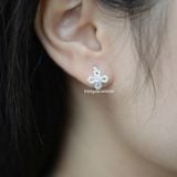  Hoa tai Bạc S925 Cross Flower 